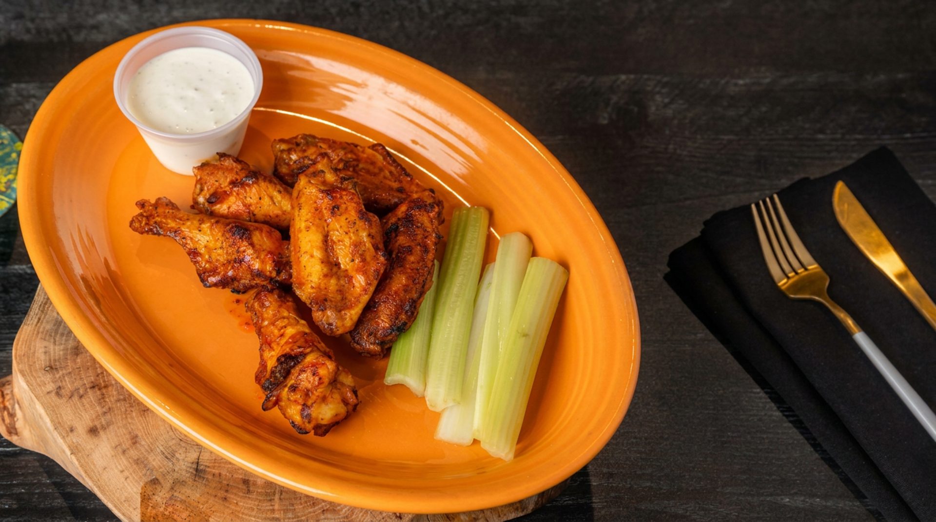 Pizza, wings, and a cold beer