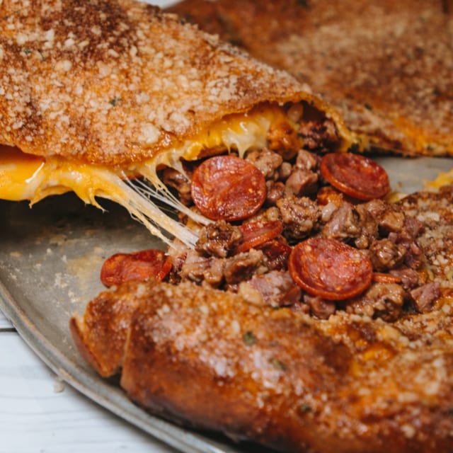Meat lover Stuffed Pie.